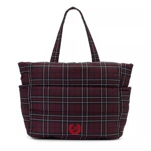 Pink VS Quilted Puffer Large Tote- Plaid NWT